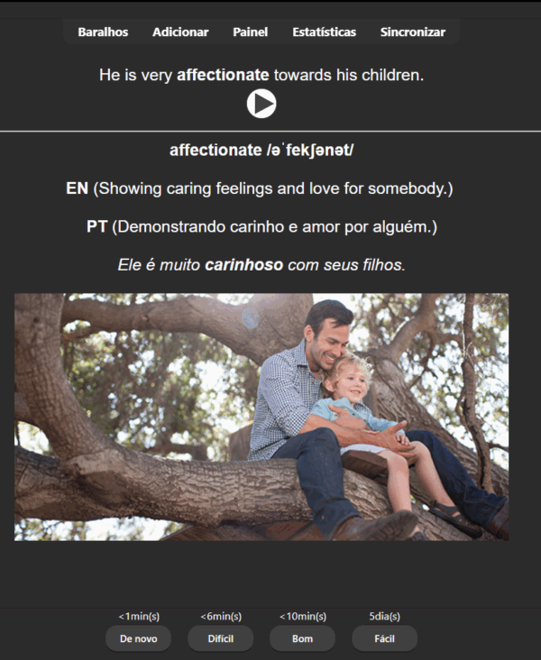 840 Flashcards de inglês portugês sobre Emoções e Personalidades - Imagem 3