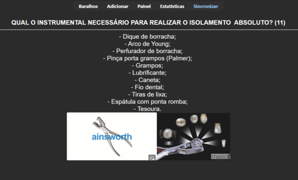 70 Flashcards de dentistica: Nomenclatura, Lesões, Isolamento e Ajuste oclusal - Imagem 3